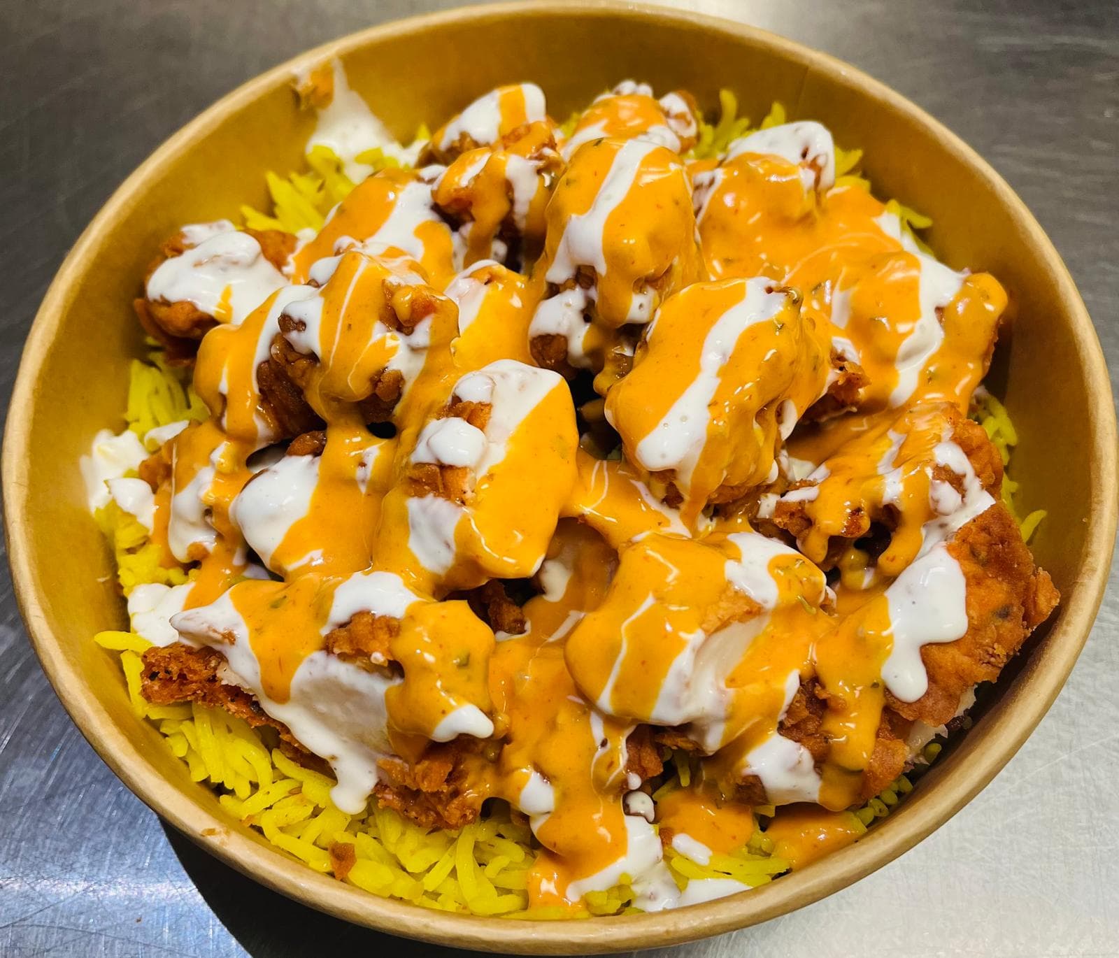 Crispy Chicken on Rice